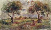 Pierre Renoir Landscape with Figures at Cagnes china oil painting reproduction